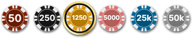Live Speed Baccarat Chips of Denominations