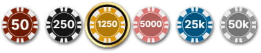 Mga Denominasyon ng Live Speed ​​​​Baccarat Chips