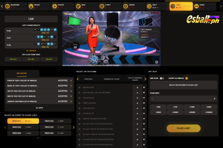 Rules of the TVBet 7Bet Online Casino Games