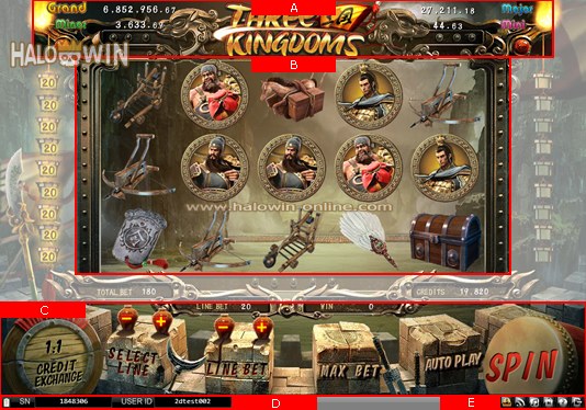 Chinese Three Kingdoms Slot Machine Game