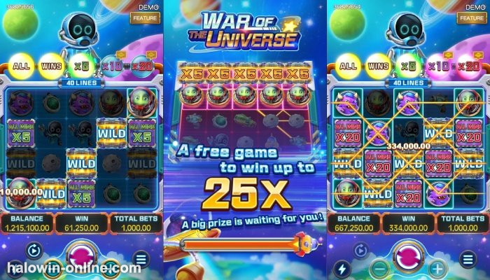 War of The Universe Fa Chai Slot Games Free Play Online