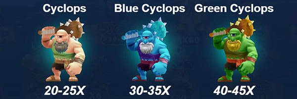 Mga Espesyal na Armas na Bonus na Cyclops