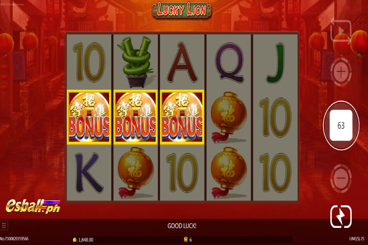 Free Spin Bonus in JDB Lucky Lion Online Casino Slot Game