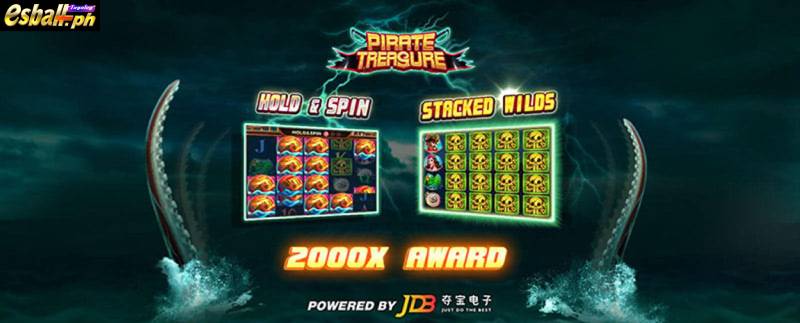 Pirate Treasure Slot Game, Mega Bonus X2000 JDB Slot Game