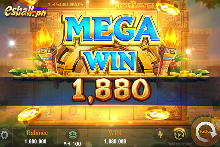 Aztec Priestess JILI Slot You Can Win Anytime You Play - MEGA WIN 1,880