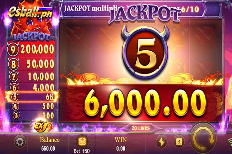 Jackpot Bonus Multiplier for Devil Fire Slot Free Spins