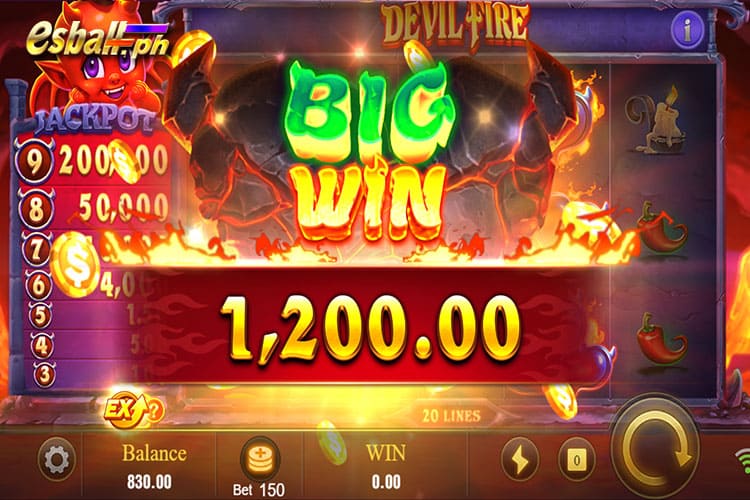 Hoe to Win Devil Fire JILI Slot - BIG WIN P1,200