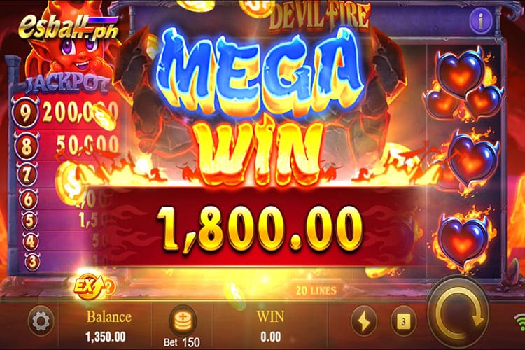 Hoe to Win Devil Fire JILI Slot - MEGA WIN P1,800