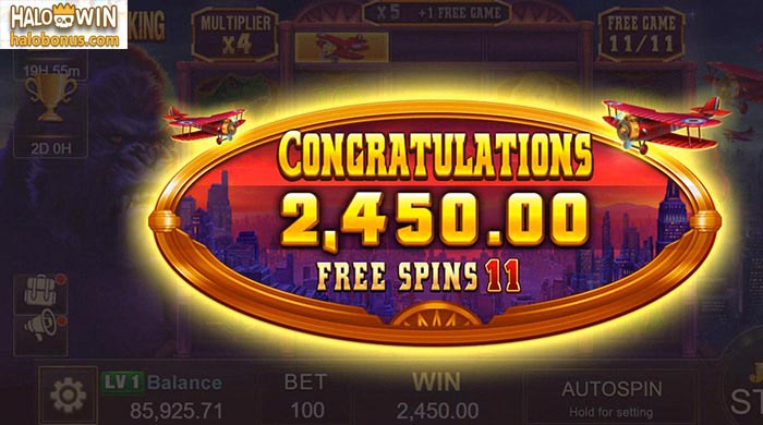 Jungle King Slot Machine Free Spins Bonus