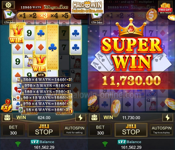 Jili Mega Ace Slot Game 3X Win 11,730
