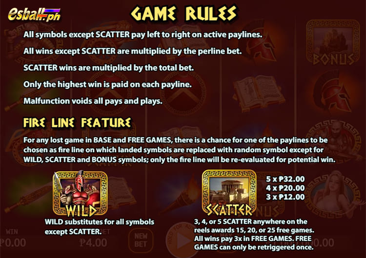 KA Gaming's Ares God of War Slot Game Rules: