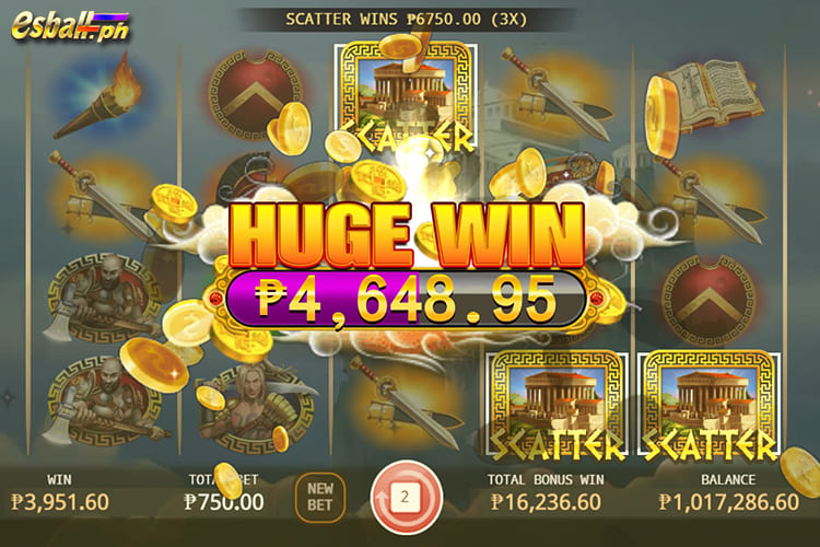 Win Jackpot with Free Spins on KA Gaming's Ares God of War-3