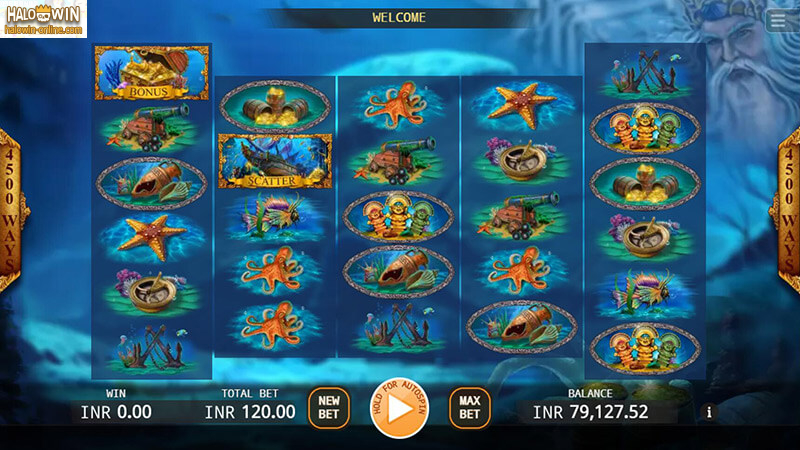 Poseidon's Treasure Slot Machine, Mythology Themed Slots