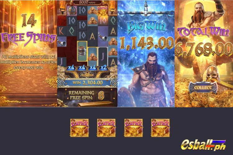 Asgardian Rising Free Spins Feature