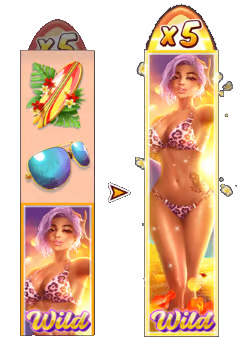 PG Bikini Paradise Slot Machine Free Spins Bonus Game 2