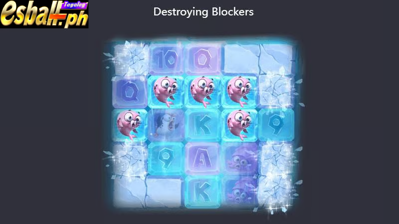 PG The Great Icescape Slot Game Free Spins Bonus Games - Destroying Blockers