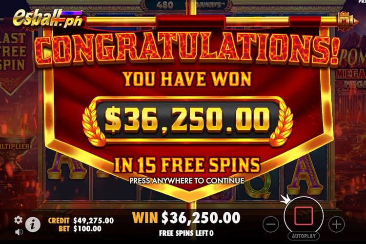 How to Get Pompeii Megareels Megaways Free Spins - WIN Congratulations 36,250