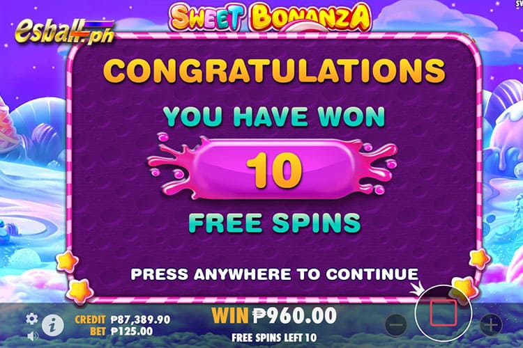 How to Buy Free Spins on Sweet Bonanza Slot Game - 10 FREE SPINS