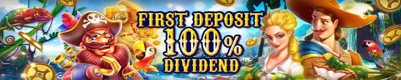 First Deposit 100% Bonus, 100% Casino Bonus